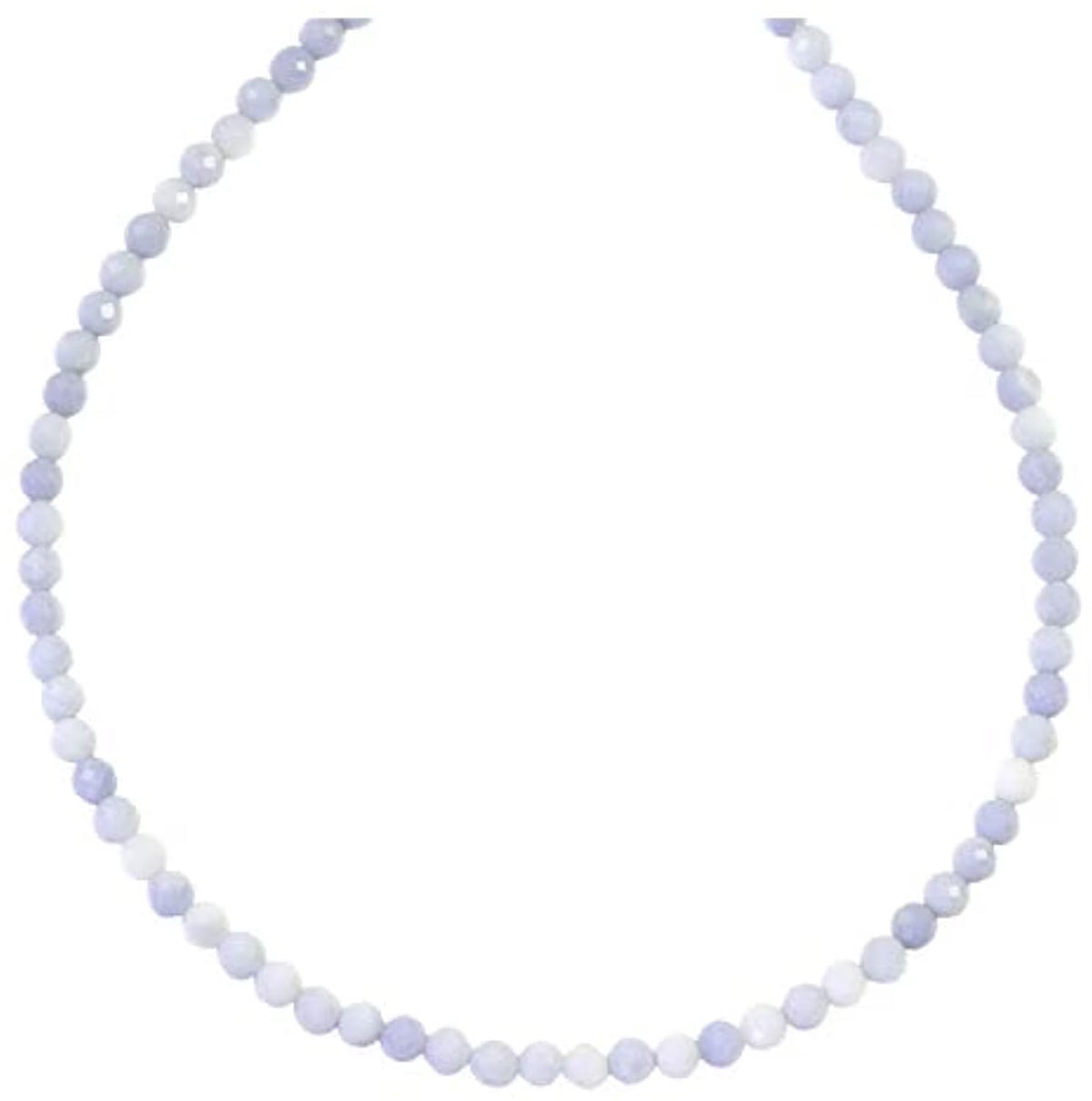 18" Sterling Silver Blue Opal Necklace Q180