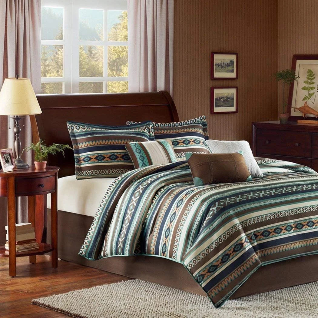 Turquoise California King 7 Piece Comforter Set S9142