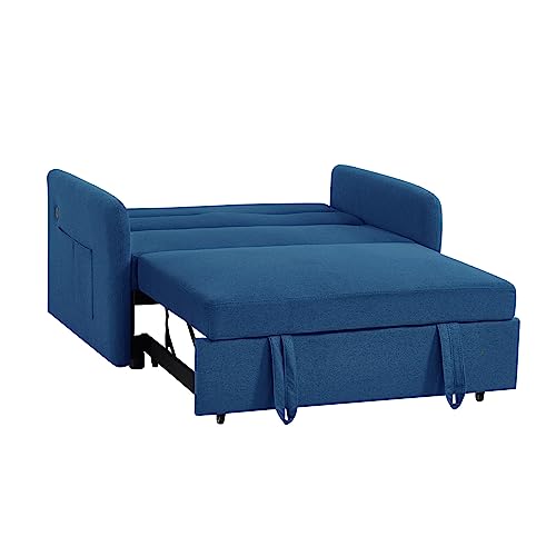 Cream Fabric Convertible Sofa Bed A88475