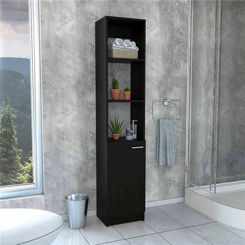 Black Single Door Cabinet K81006