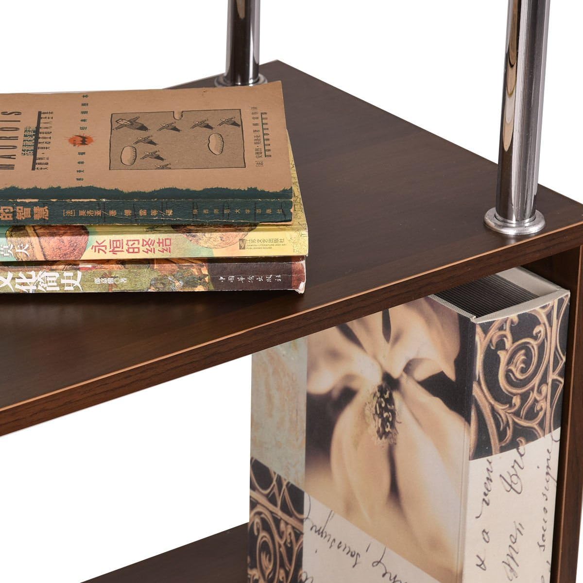 4-Tier Wooden Bookcase Bookshelf L4504