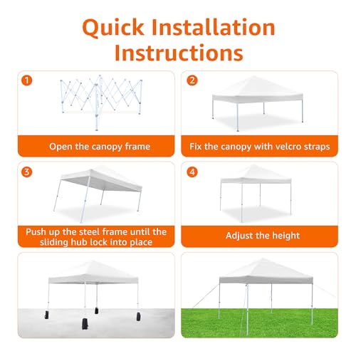 10 x 10 Pop Up Canopy Tent with Wheeled Carry Bag, Blue S46816