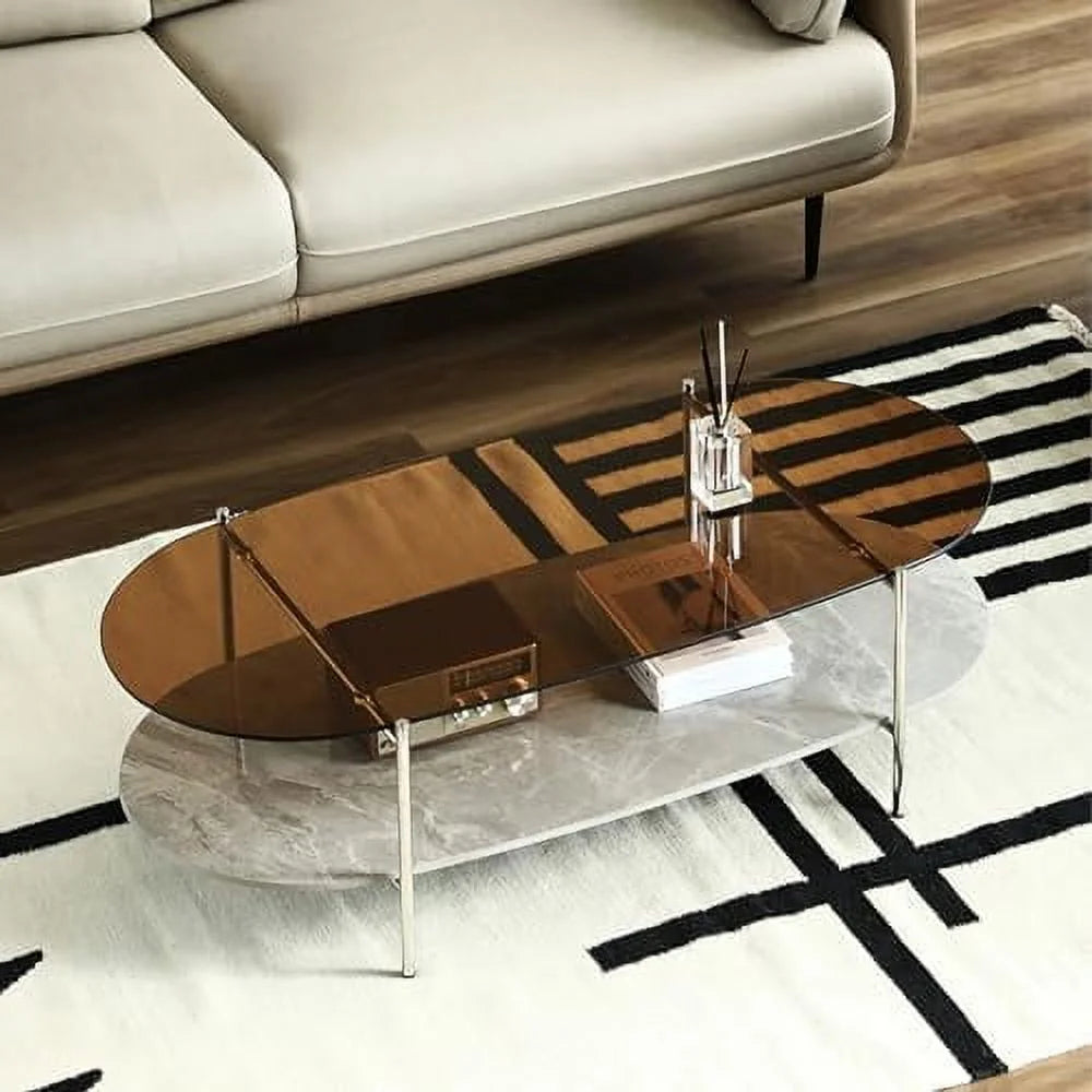 Glass 2-Tier Coffee Table O73484