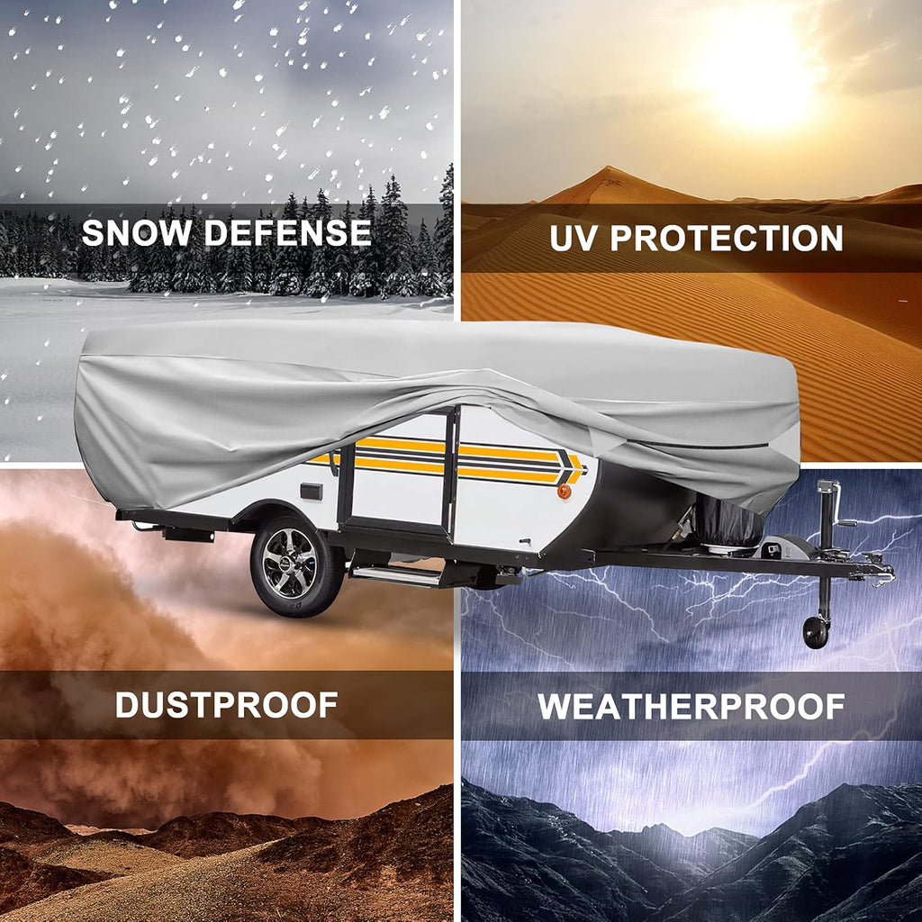520D Oxford Pop-Up Camper Cover Fits 16'-18' Waterproof UV-Proof M79820