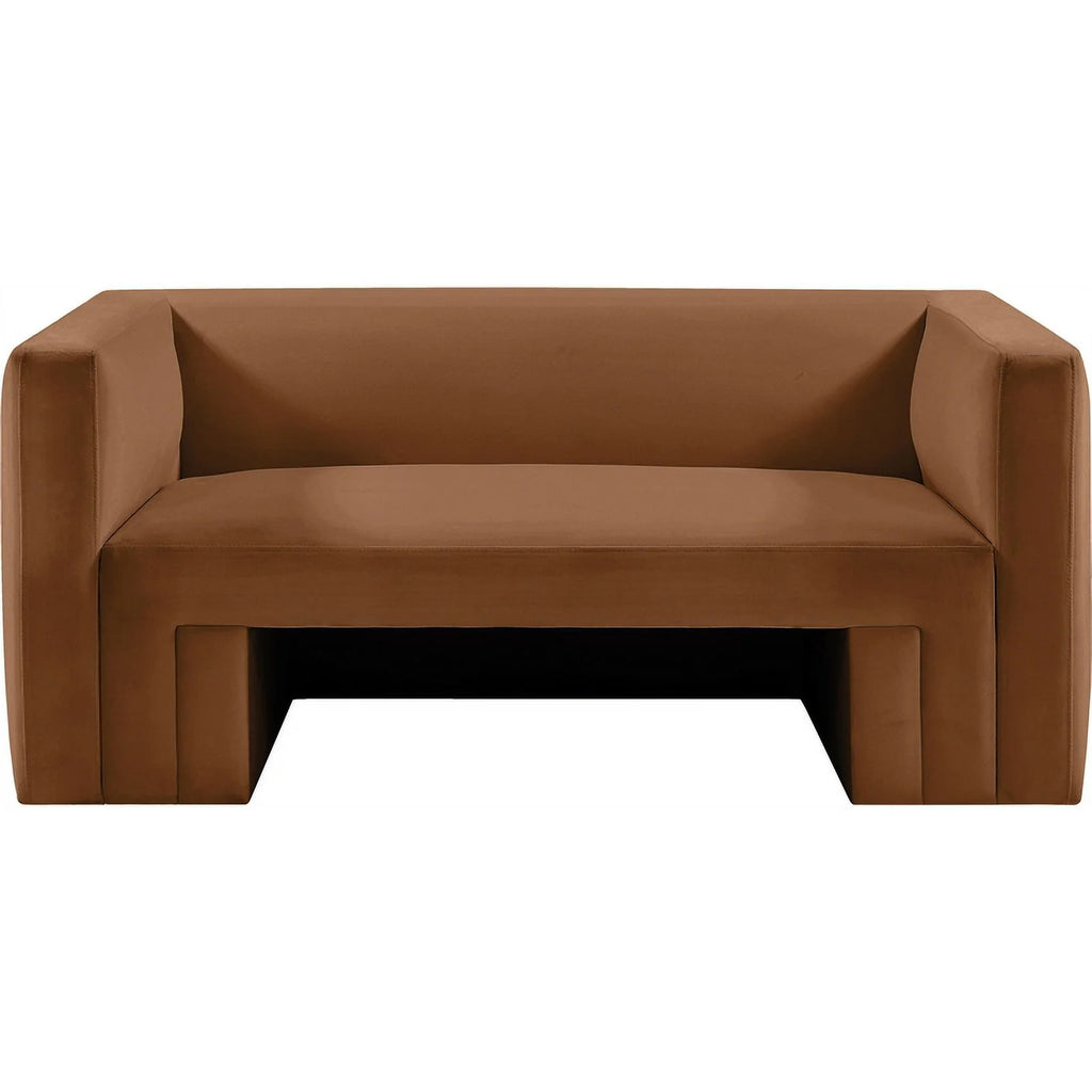 Saddle Velvet Loveseat C305