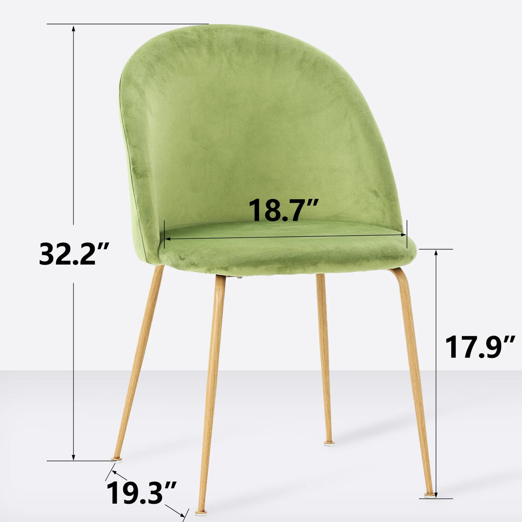 Green Velvet Dining Chairs Set of 4 G898