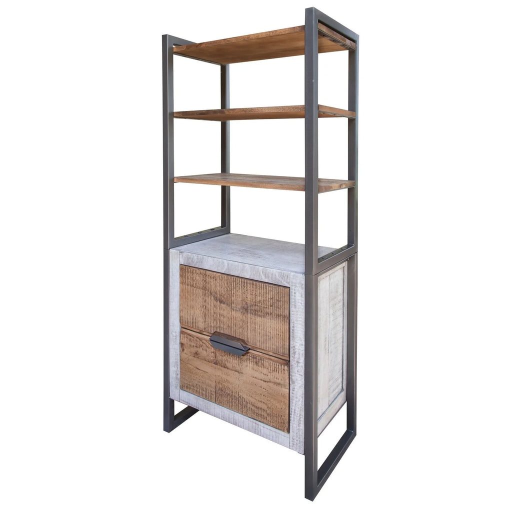 70 Inch Bookcase with 2 Drawers and 3 Shelves W711634