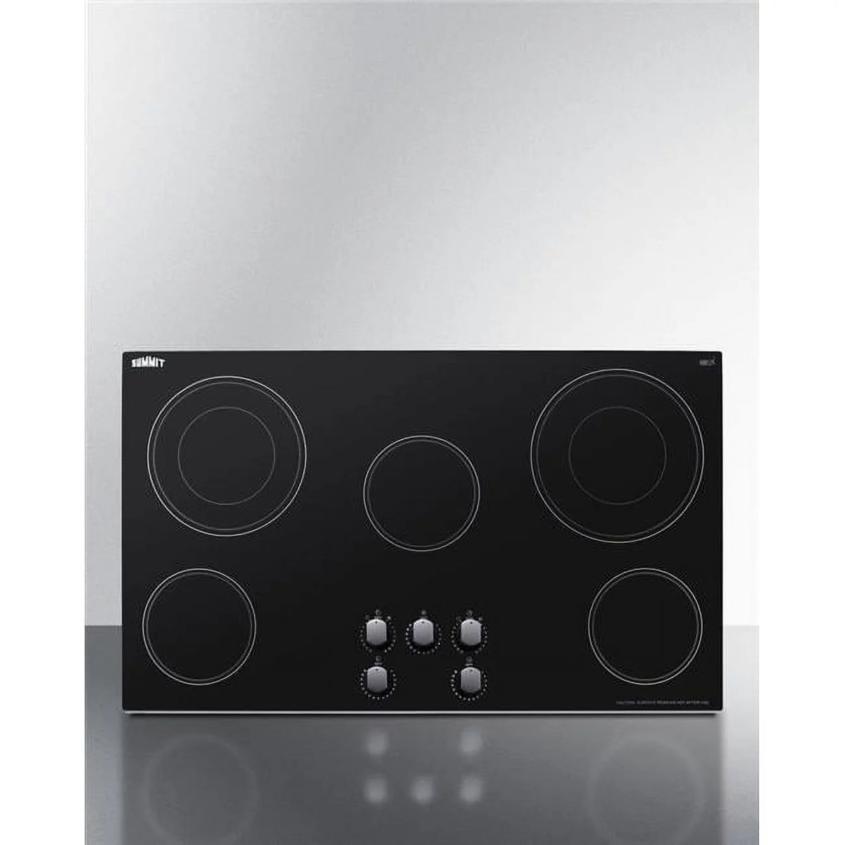 Black 5-Burner Radiant Cooktop L858