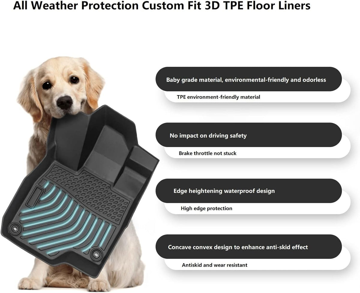 Black Custom Fit All Weather Rubber Floor Mats W74088