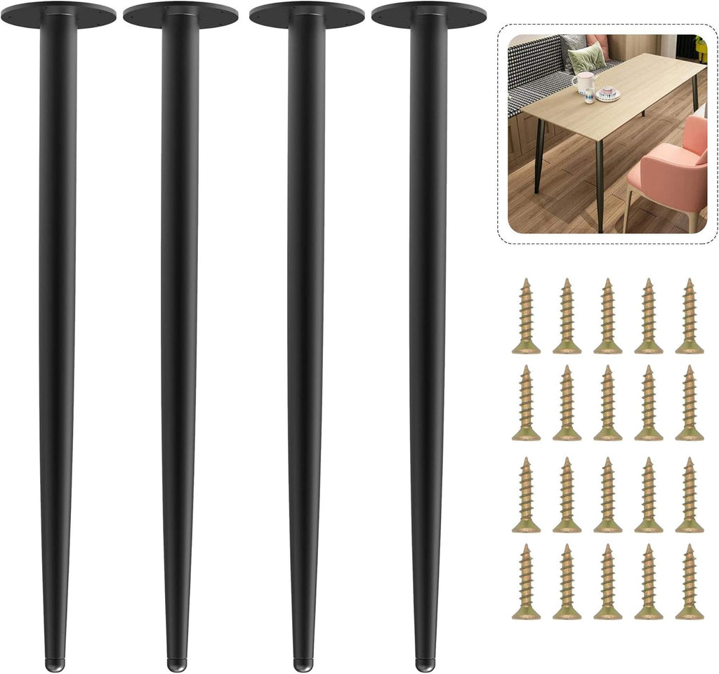 Black Metal Furniture Legs Pack of 4 A910