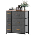 Gray Metal Fabric Wood Drawer Chests U77107