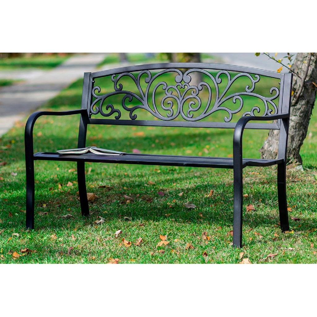 White 50 Inch Garden Bench S7387