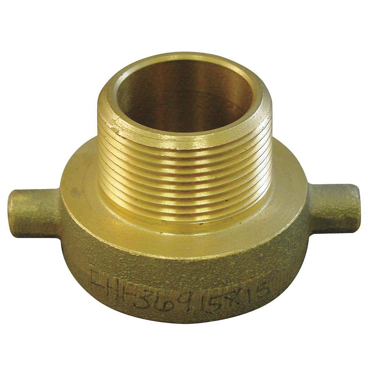 Fire Hose Adapter Pin Lug Brass 2-1/2 in x 4 in R752