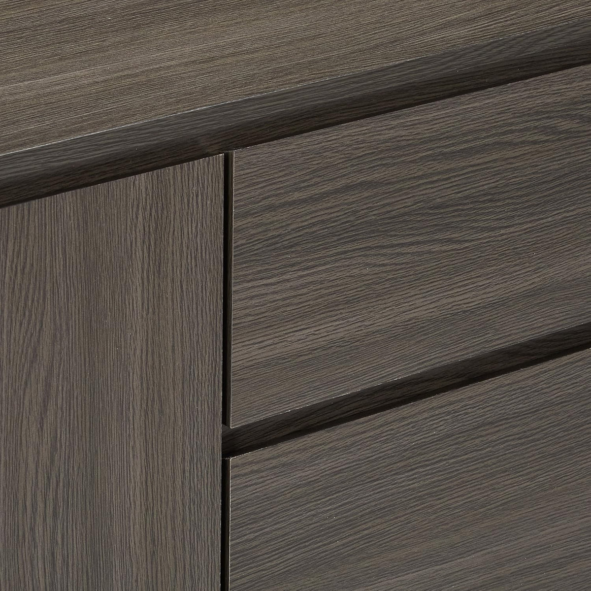 Oak Gray Wood Buffet Server Cabinet Console Table A997