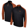 Black Texas Longhorns Raglan Quarter-Zip Top X9792