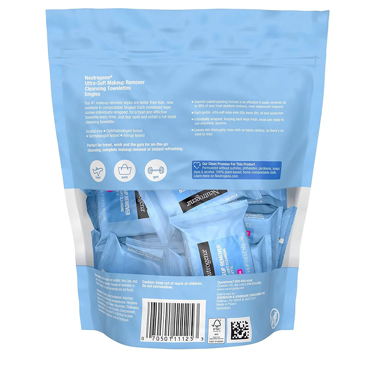 Fragrance-Free Makeup Remover Cleansing Towelettes 20 ct Pack of 3 G3330