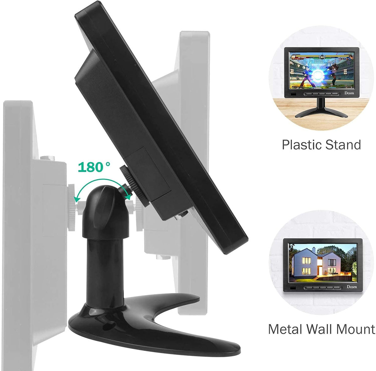 8 Inch IPS Metal Housing HDMI Monitor with Wall Bracket, Pack of 2 Y58329