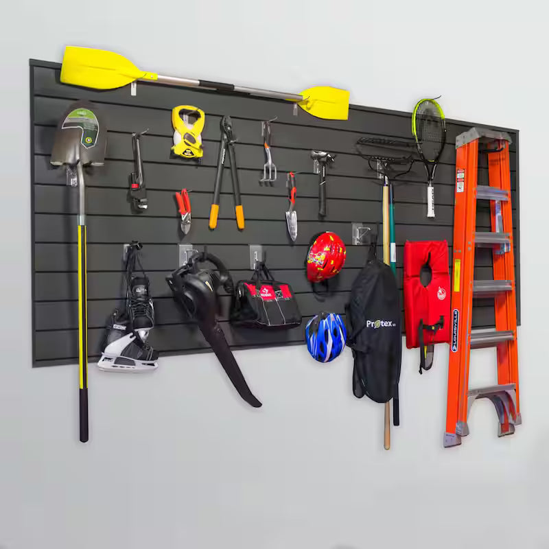 PVC Slatwall 8 ft. x 4 ft. Charcoal H83062
