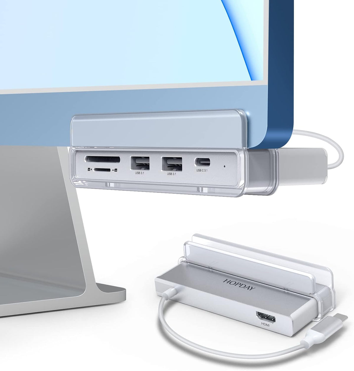6 in 1 USB C Hub with 4K HDMI, 10Gbps USB C, USB 3.1, SD/TF Card Readers C31350