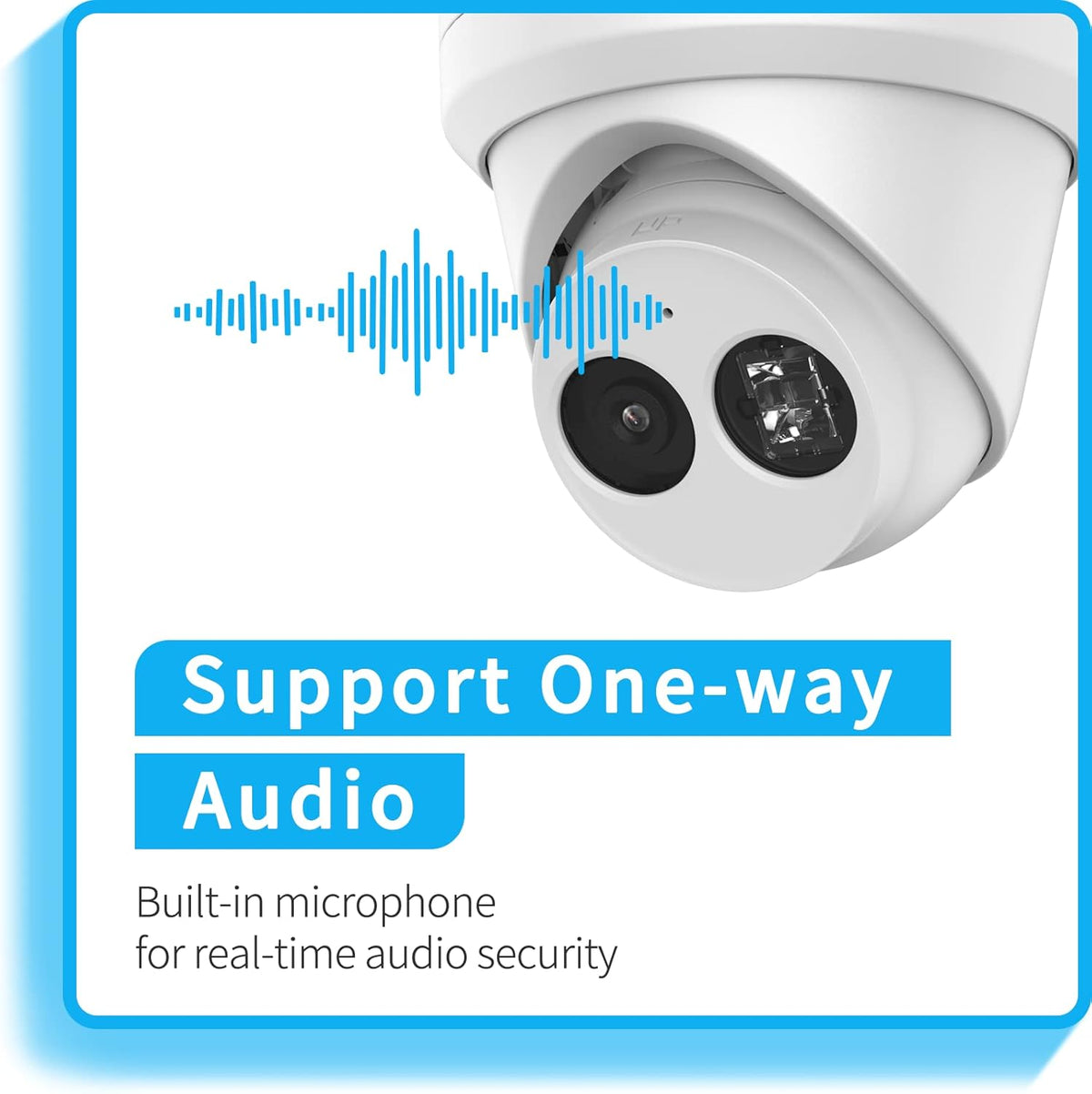 8MP 4K PoE Turret IP Camera with Built-in Mic H57990