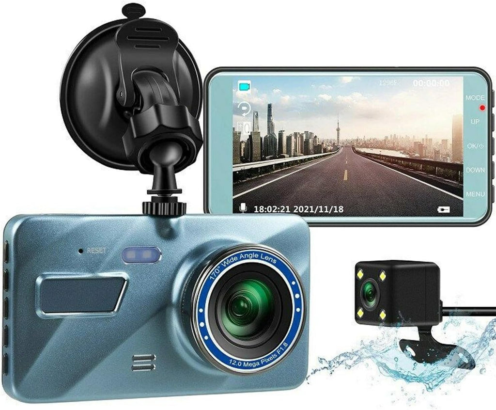 720P HD Dual Dash Cam with Night Vision and 4 inch LCD Display L14739