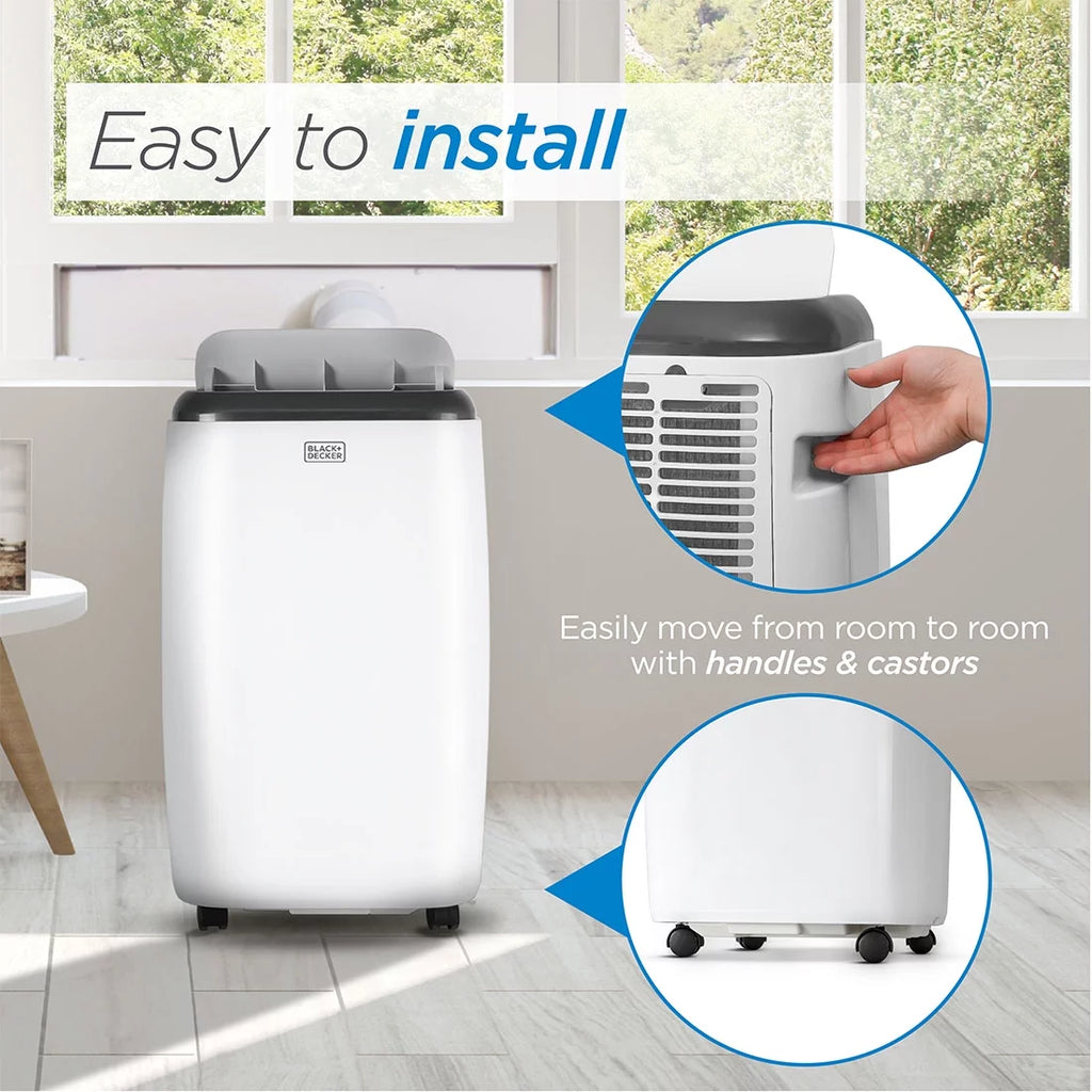 8,000 BTU Portable Air Conditioner with Remote Control, White F7749