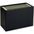 Black Leather Hanging File Folder Box G591