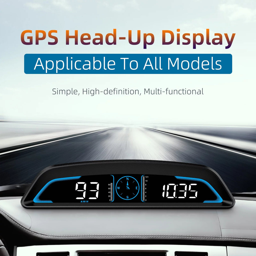 Digital GPS Speedometer Head Up Display with Compass Altitude HD LCD W8541