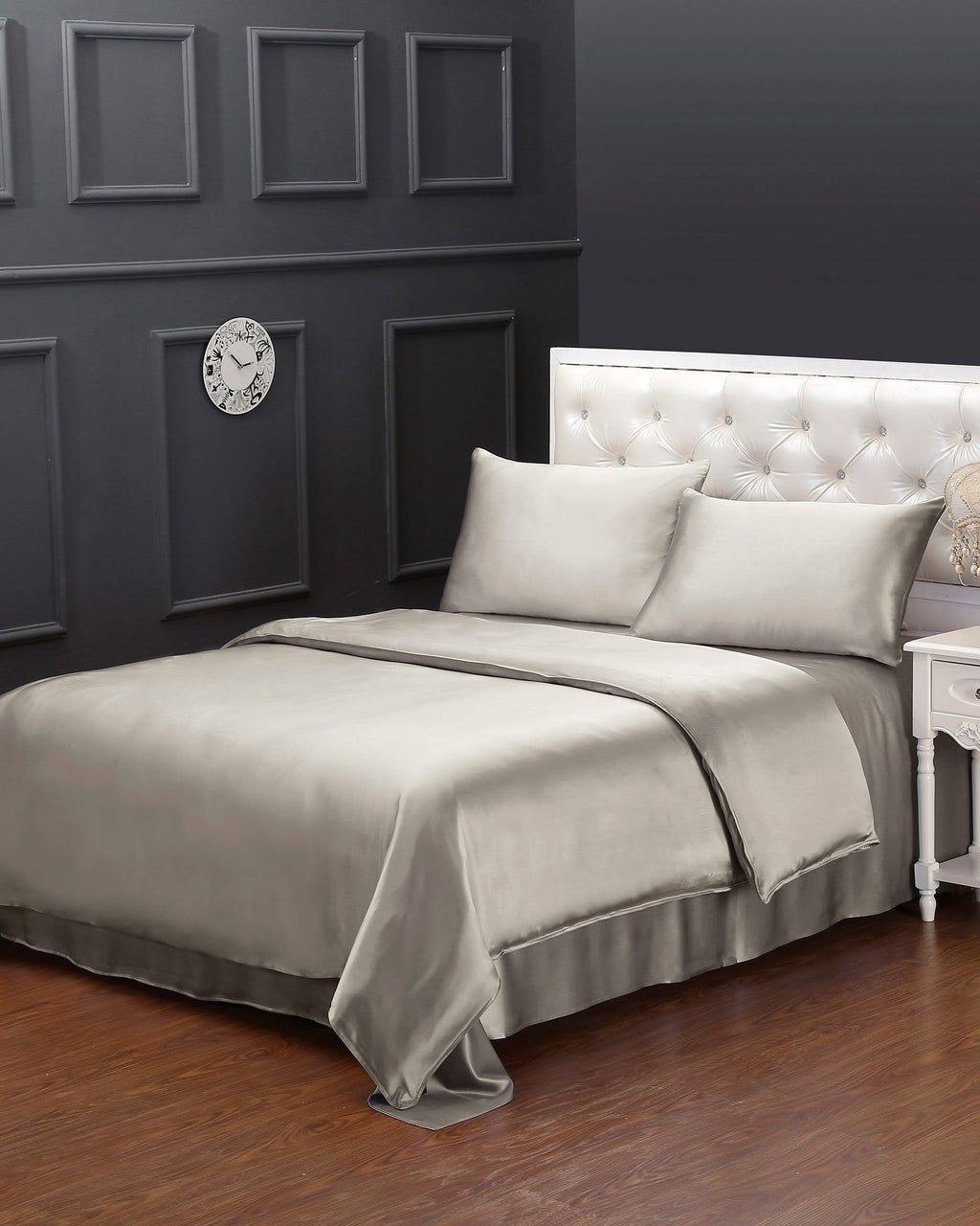 Silvergray 25 Momme Silk Duvet Cover 220x230cm P5775