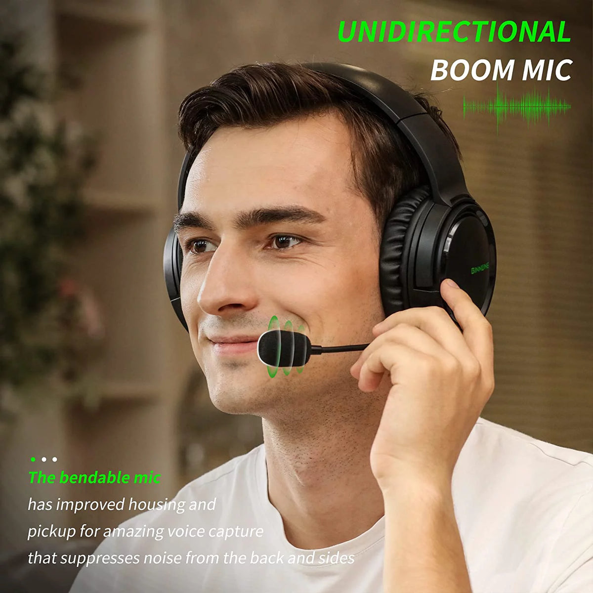 Green Gaming Headset with Microphone O79556