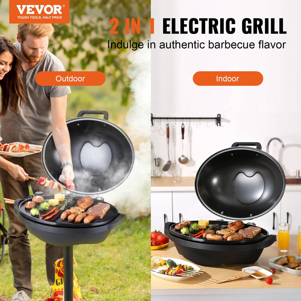 1800W Electric Grill with 2 Zone Grilling Surface I78668