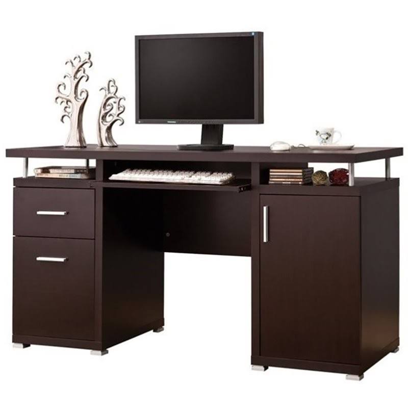 2 Drawer Computer Desk in Cappuccino G2475