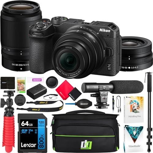 Mirrorless Camera 4K DX Body with 2 Lens Kit 16-50mm & 50-250mm B6957
