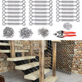 20Set 1/8" Stainless Steel Cable Railing Kit Hardware Turnbuckle M5 Eye to Eye Angle Adjustable Pack of 2 K3235