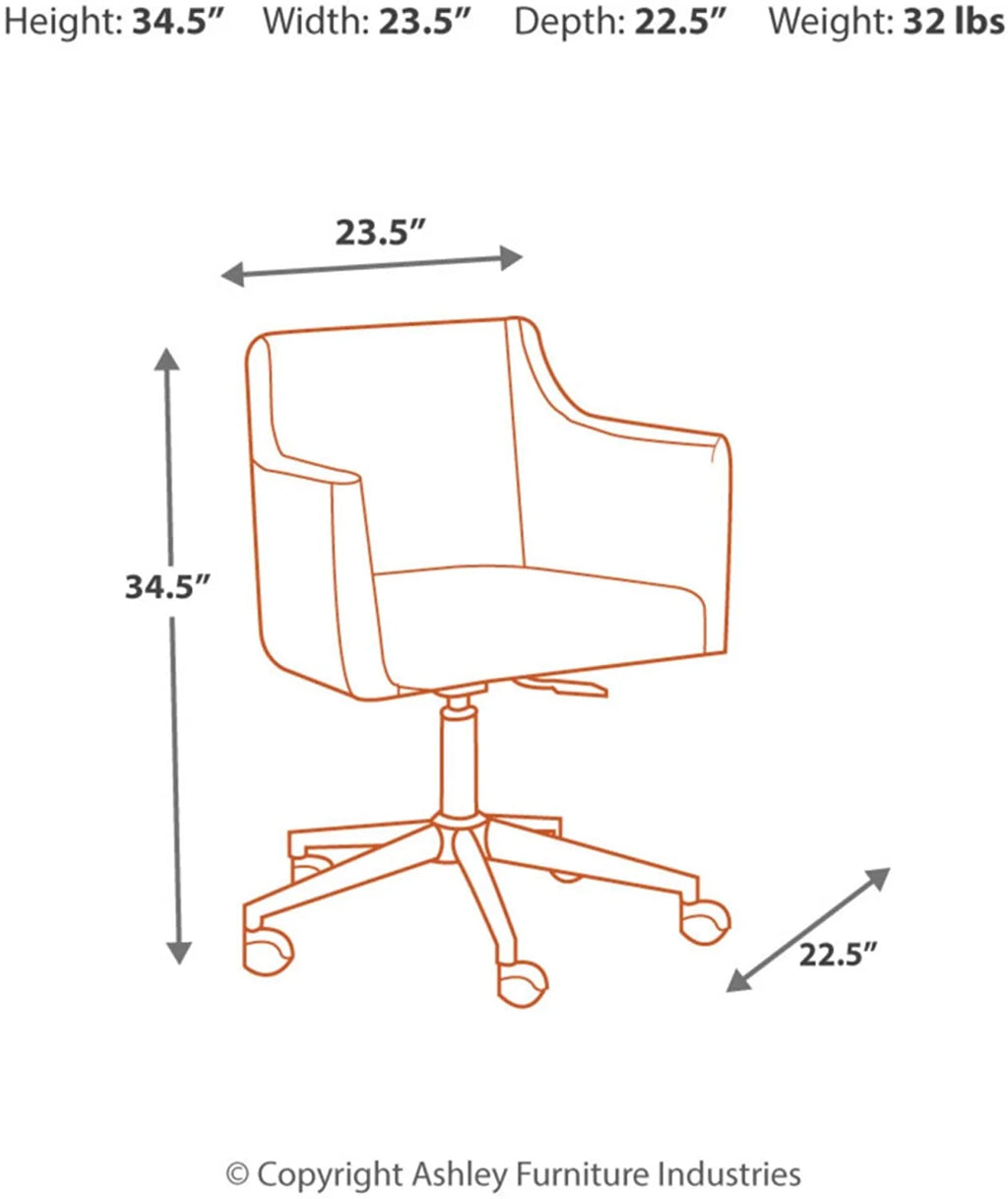 White Adjustable Swivel Office Desk Chair K6171