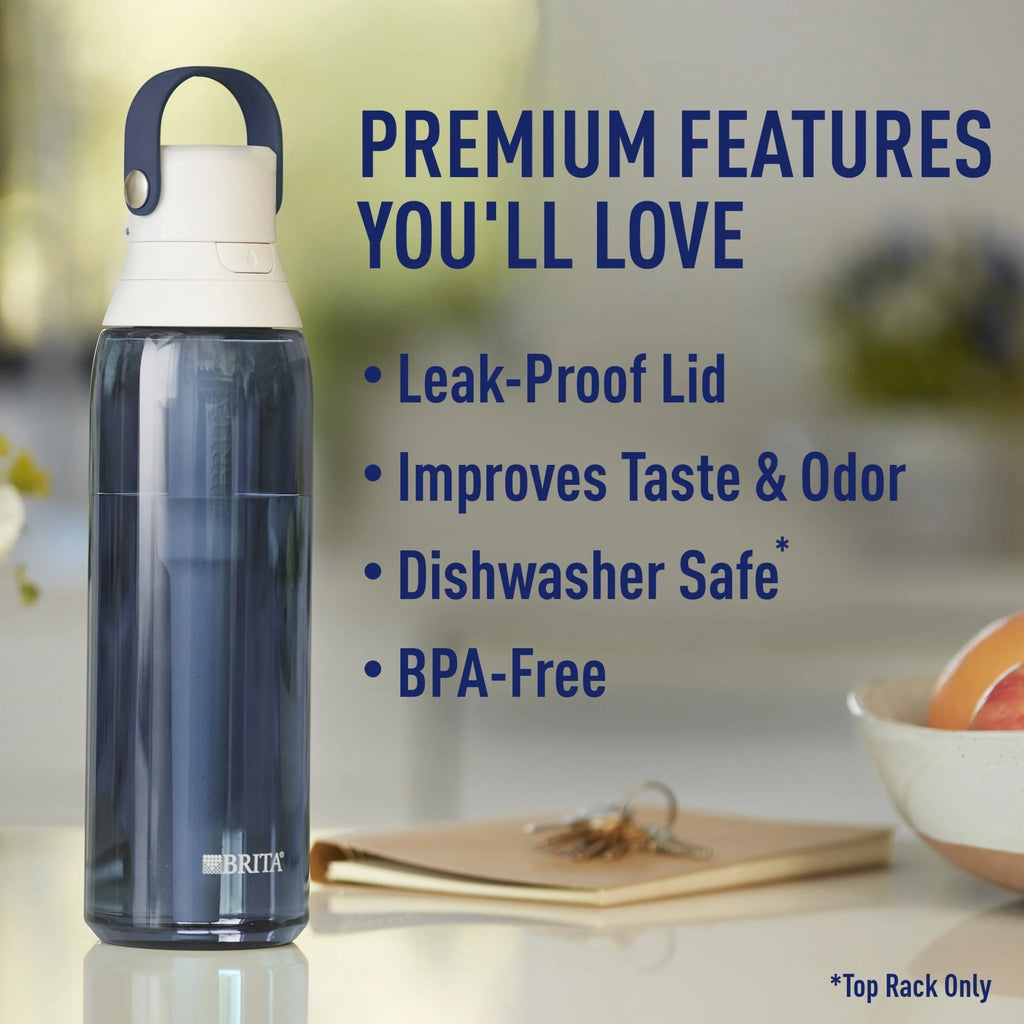 26oz Leak Proof Filtered Water Bottle with Straw H23421