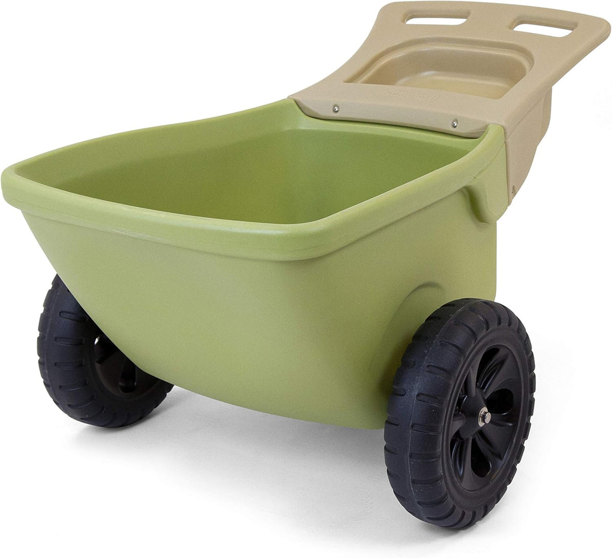 Green 4 Cubic ft. Plastic Wheelbarrow with 2 Wheels F791
