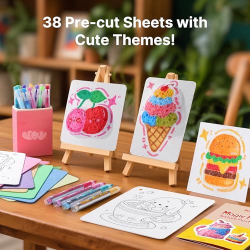 75 Pcs Foam Texture Painting Kit with 24 Acrylic Markers L887180