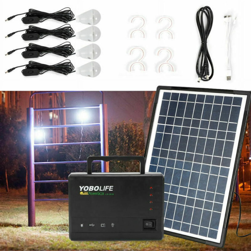 Portable Solar Panel Power Generator Kit I91874