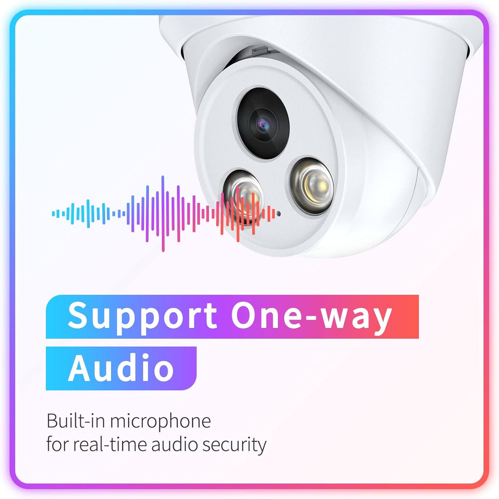 8MP 4K Full Color PoE IP Dome Camera H115