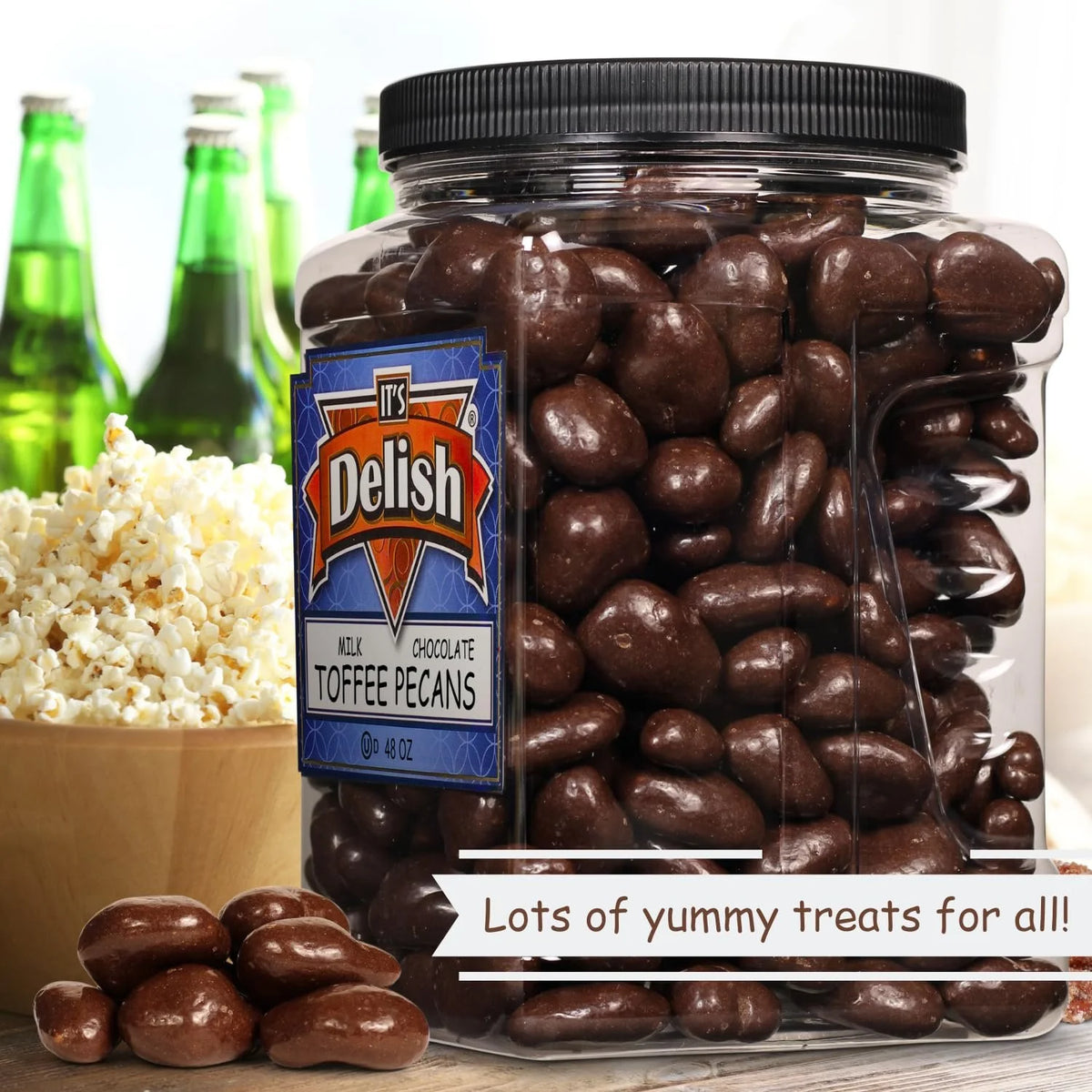 48 oz Milk Chocolate Toffee Coated Pecans R7238