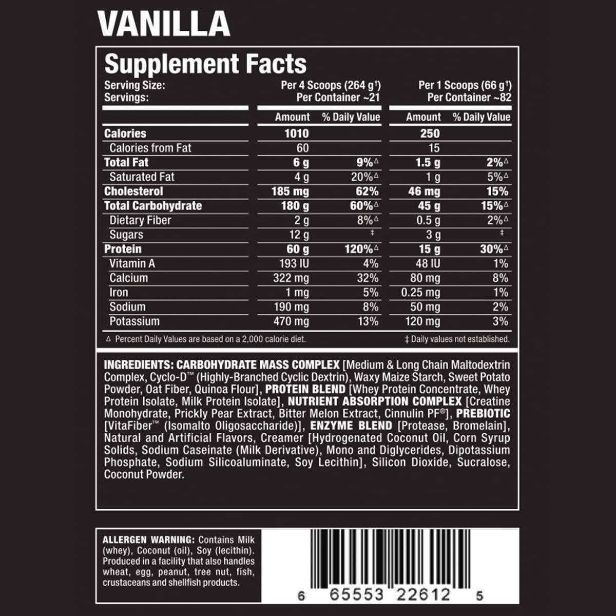 Vanilla 12 lb Mass Gainer P58039