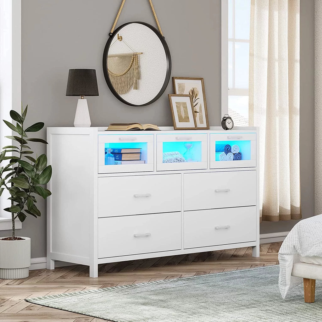 Black 7 Drawer Dresser U462