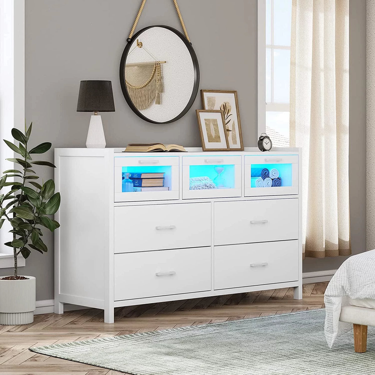 Black 7 Drawer Dresser U462