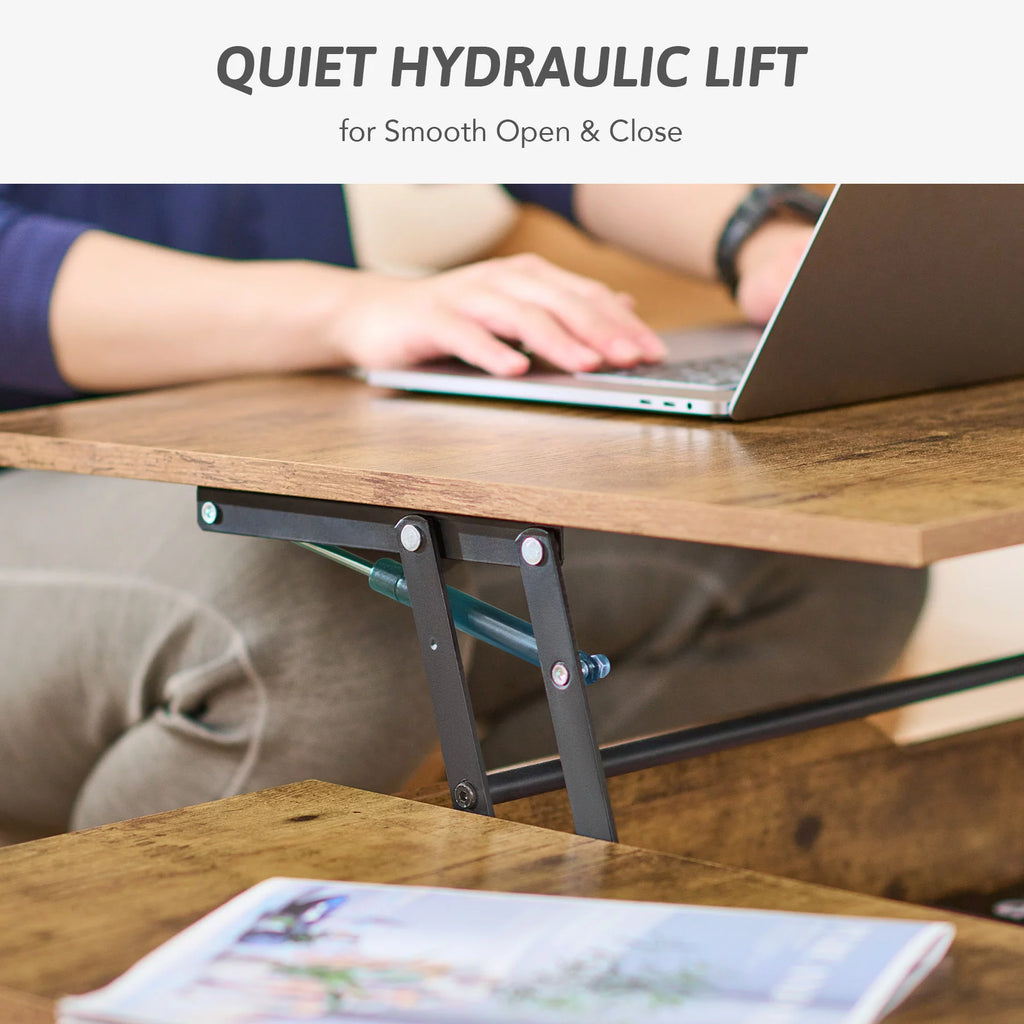 Lift Top Wooden Coffee Table with Storage Compartment S36653