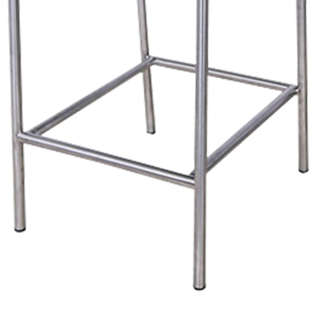 Gray Steel Black Outdoor Counter Height Stool U832370