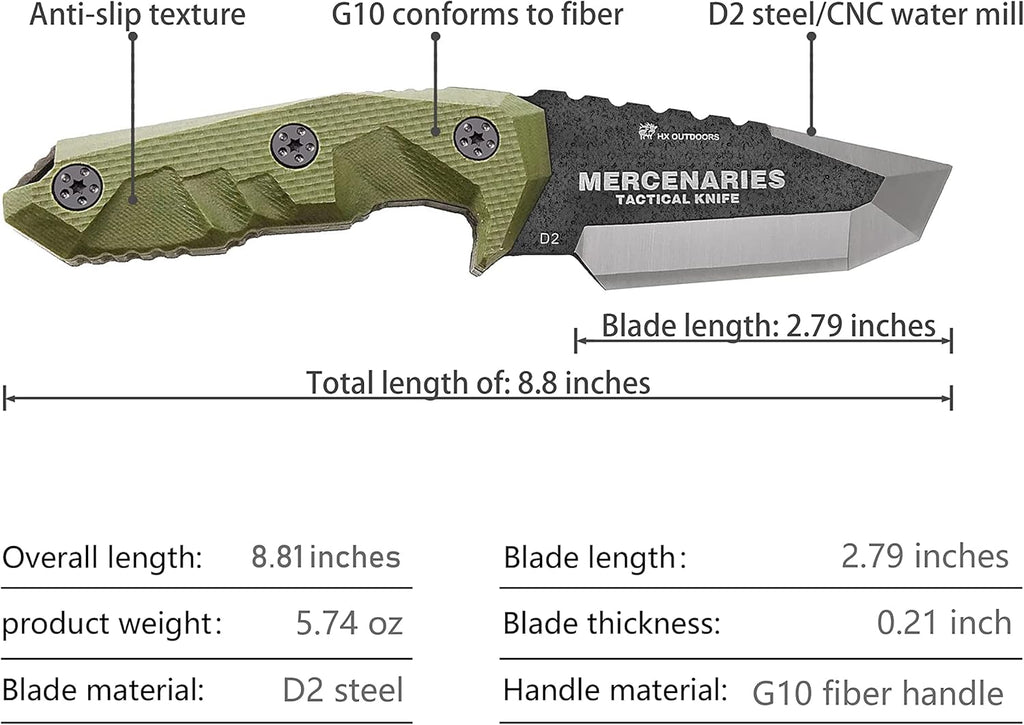 Small Fixed Blade Knife with Sheath Camping Knife (6.85 Inches) D3756