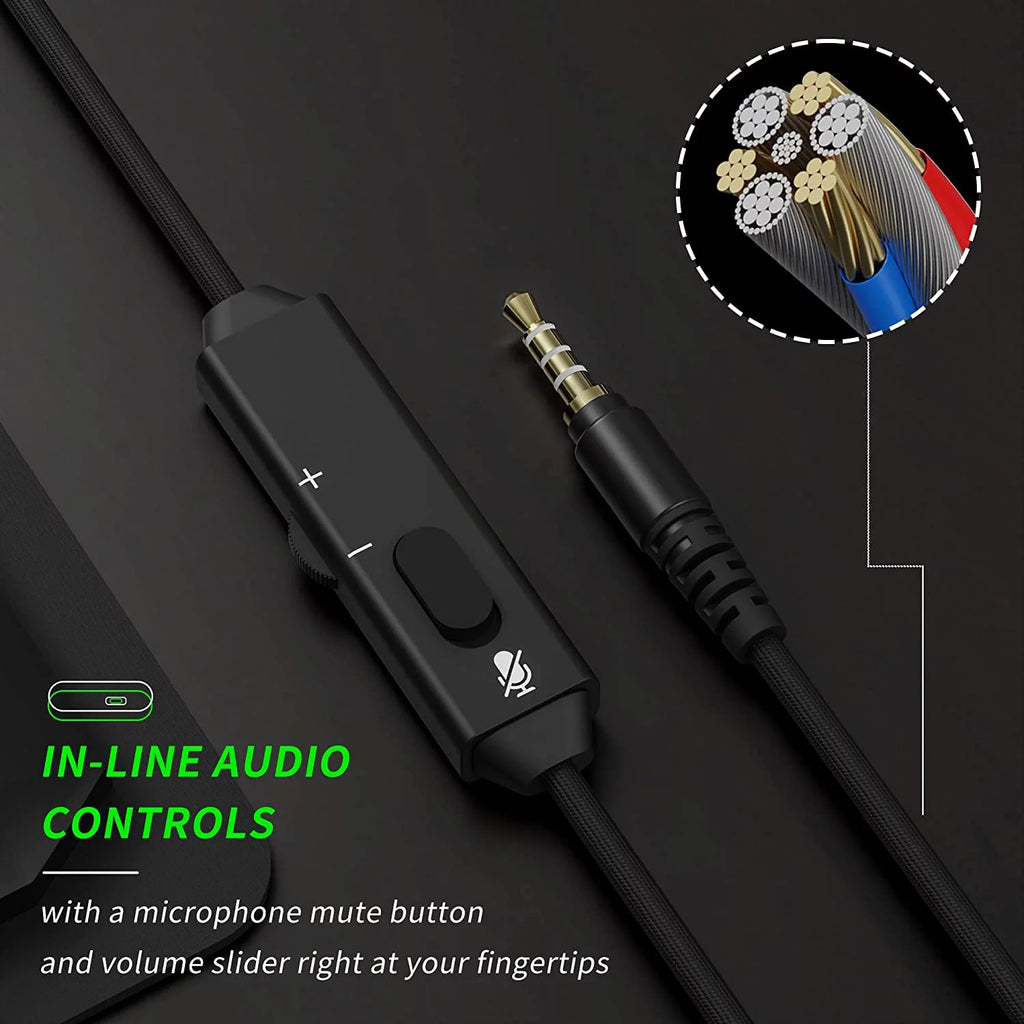 Green Gaming Headset with Microphone O79556