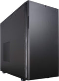 Black Mid Tower Computer Case with 2X 140mm Fans D6624