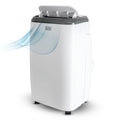 8,000 BTU Portable Air Conditioner with Remote Control, White F7749